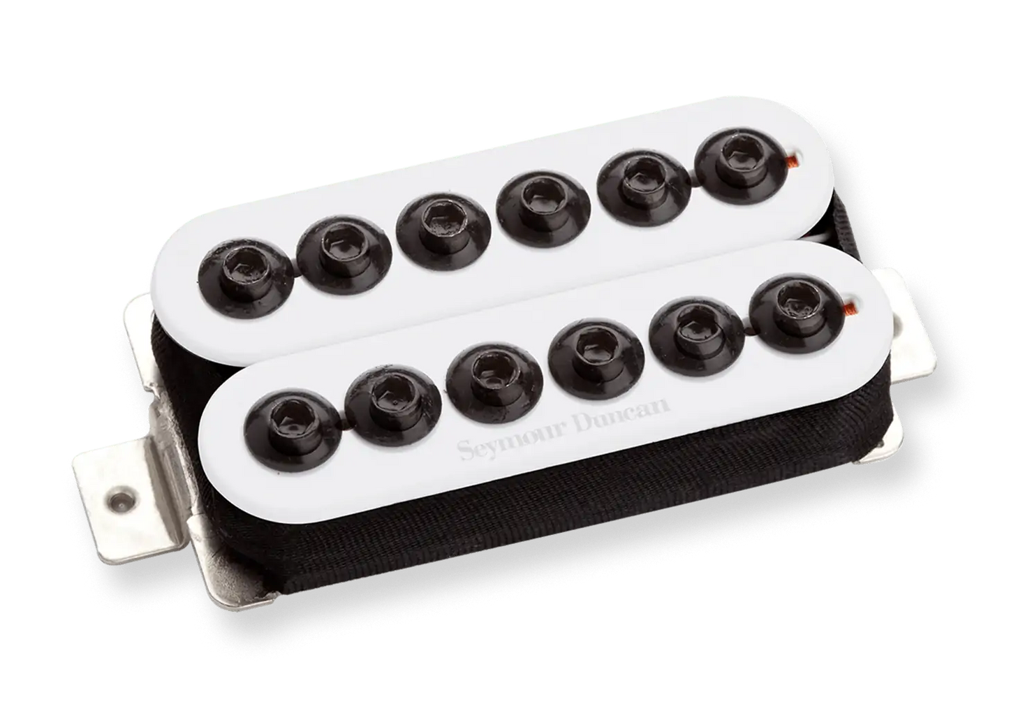 Top down angle of Seymour Duncan SH-8b Invader White.