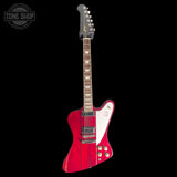Full frontal of Used 2025 Epiphone Firebird Wine Red TSS7677.