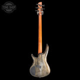 Back of Used Ibanez SRMS805 5 String Multi-Scale Bass Deep Twilight TSS7621.