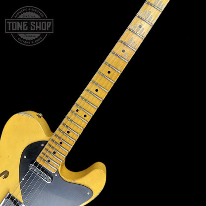Fretboard of Fender Custom Shop 2023 Collection Ltd Nocaster Thinline Relic Aged Nocaster Blonde.