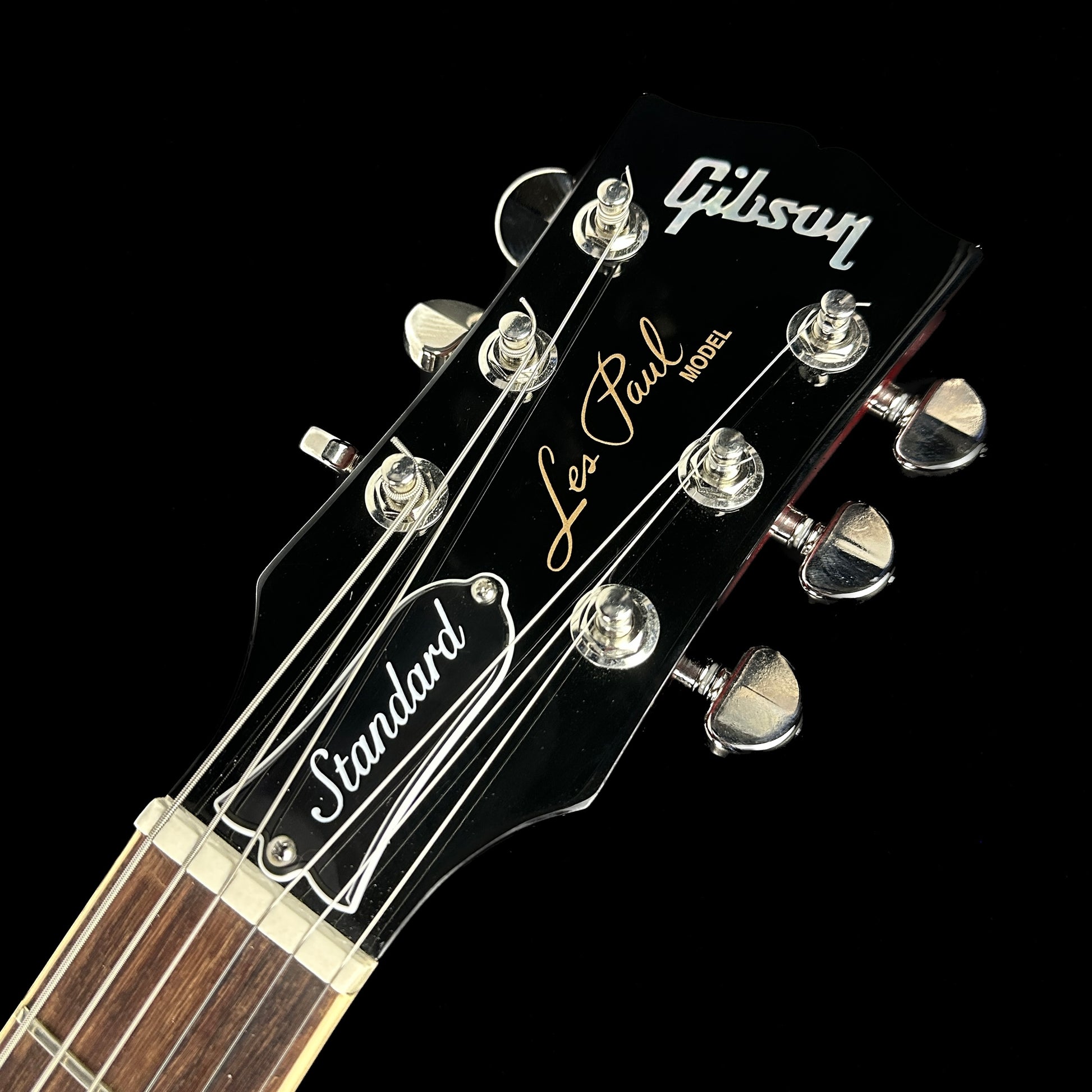 Front of headstock of Used Gibson 60s Les Paul Standard/Unburst.
