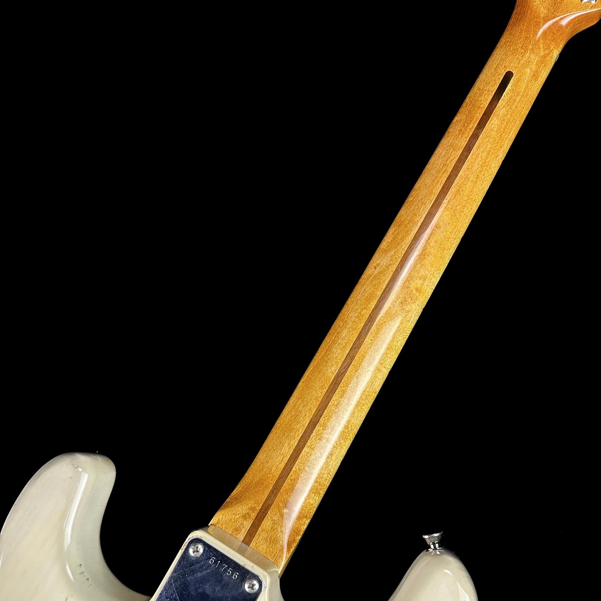 Back of neck of Used Fender Original 50's Stratocaster White.