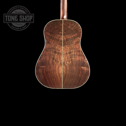 Back of body of Huss & Dalton DS Thermo-Cured Red Sprurce/Figured East Indian Rosewood Sunburst.