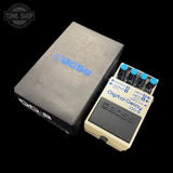 Top of Used Boss DD-8 Digital Delay Pedal TSS7314 with box.
