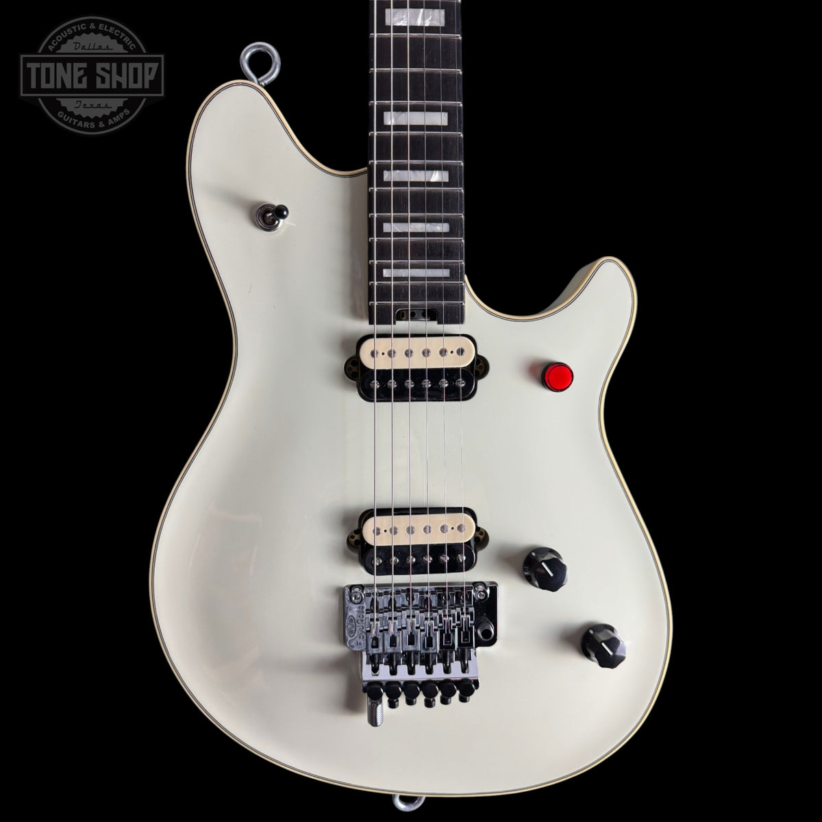 Front of Used EVH MIJ Series EVH Signature Wolfgang Ivory.