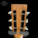Back of headstock of Used 2025 Martin 000-15 SM Acoustic.