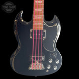 Front of Used 2004 Epiphone SG Bass Black TSS7564.