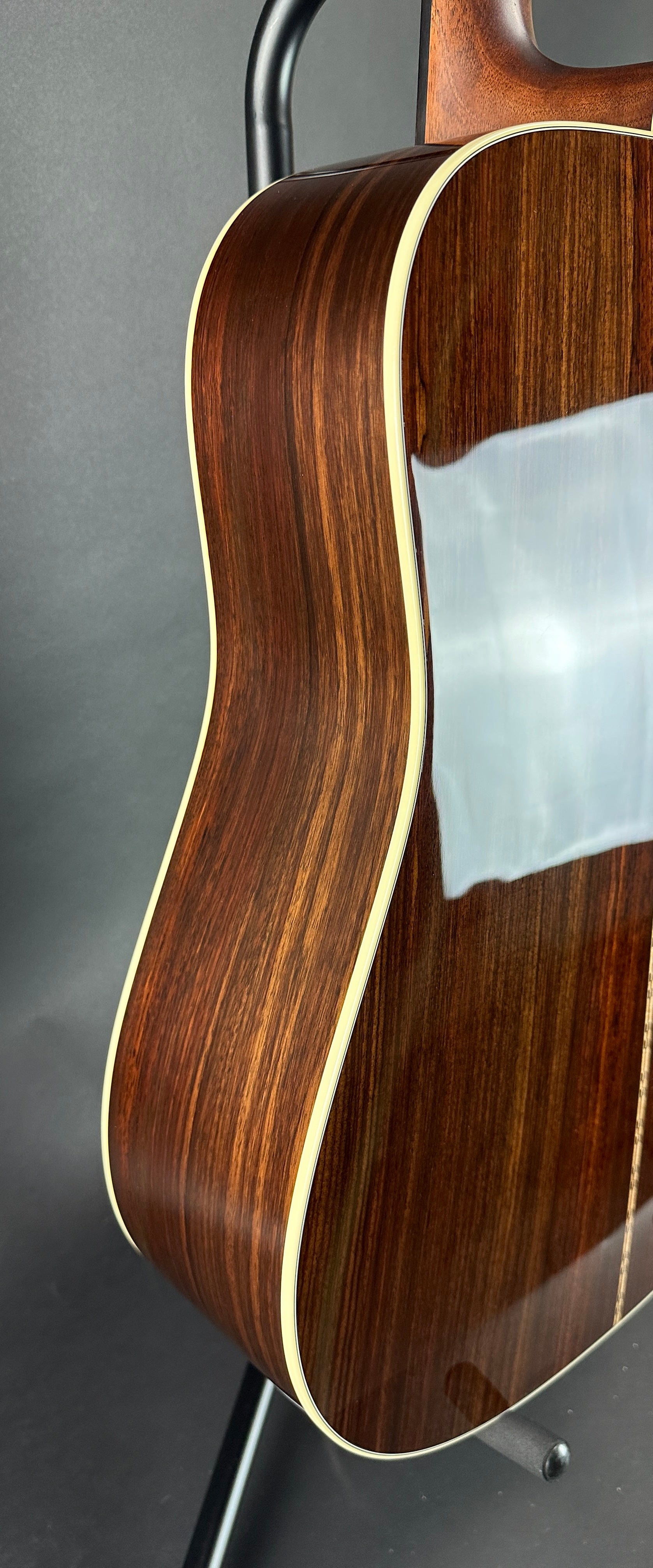 Side of Used Martin D-28 Ambertone.