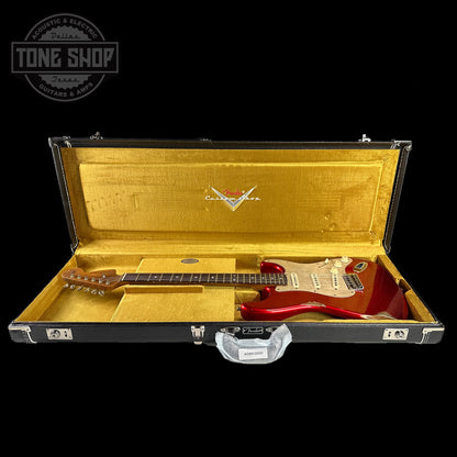 Fender Custom Shop 2023 Collection Ltd Roasted Big Head Strat Relic Aged Candy Apple Red in case.