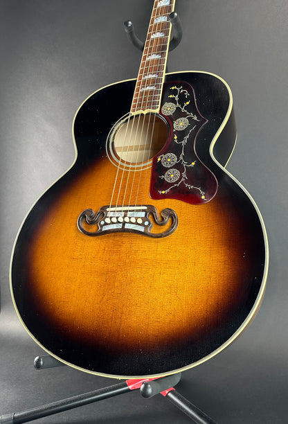 Front angle of Used 2024 Gibson 1957 SJ-200 Murphy Lab Light Aged Vintage Sunburst.