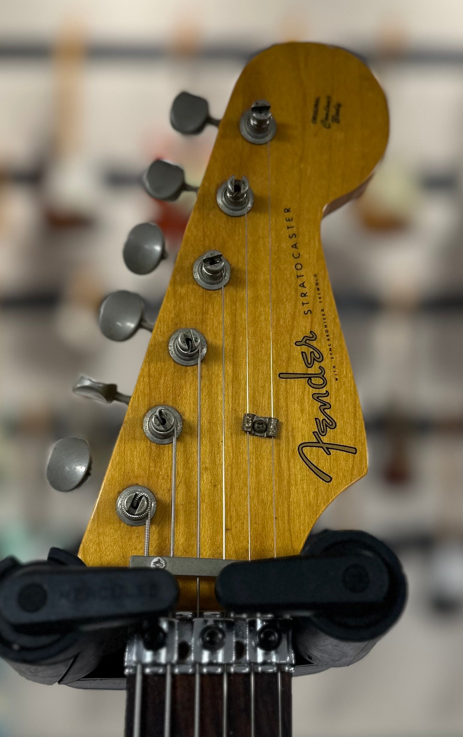 Headstock of Used 1984 Fender MIJ Stratocaster ST62 w/Floyd Rose w/bag TSS4004