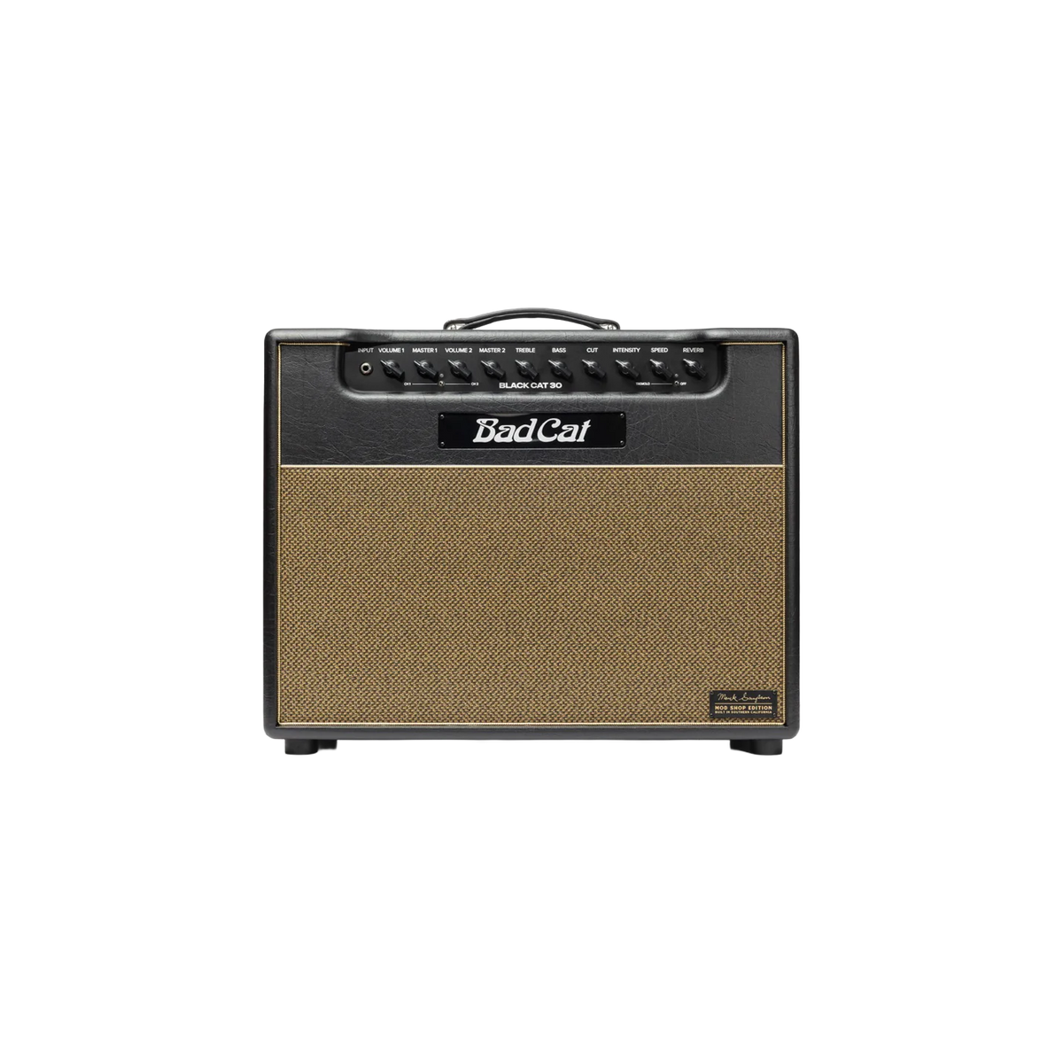 Front of Bad Cat Black Cat 2207 Mod Shop 30w 1x12 Tube Combo.