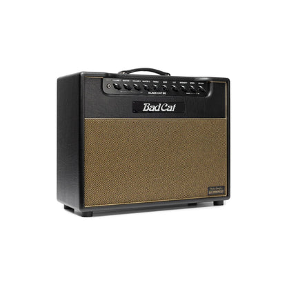 Front right of Bad Cat Black Cat 2207 Mod Shop 30w 1x12 Tube Combo.