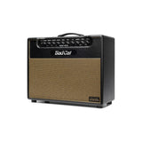 Front left of Bad Cat Black Cat 2207 Mod Shop 30w 1x12 Tube Combo.