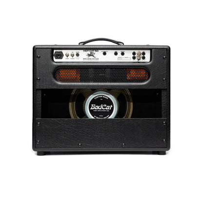 Back of Bad Cat Hot Cat 50 Mark Sampson Mod Shop 50w 1x12 Tube Combo.