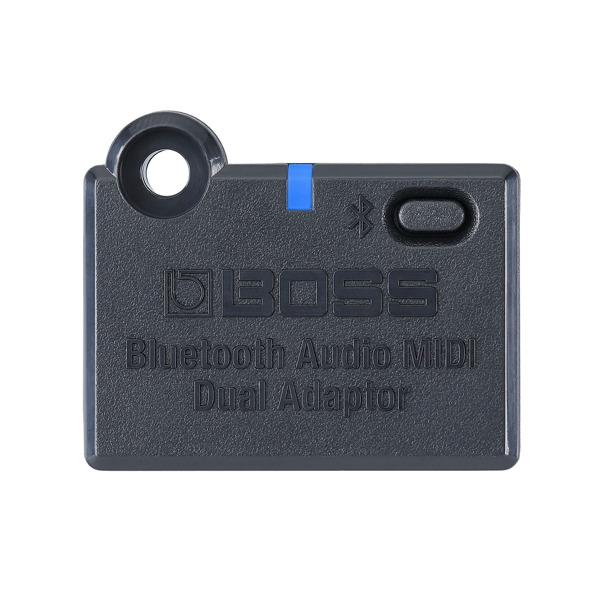Front of Boss BT-DUAL Bluetooth Audio MIDI Dual Adaptor.