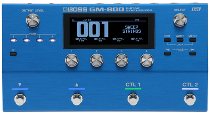 Top down of Boss GM-800 Guitar Synthesizer.