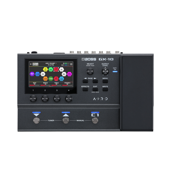 Top down of Boss GX-10 Guitar Effects Processor.