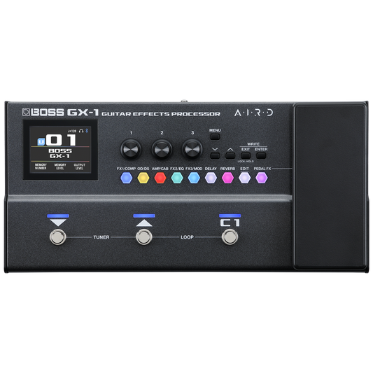 Top down of Boss GX-1 Guitar Effects Processor.