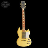 Full frontal of Used Harley Benton DC-DLX Gotoh Deluxe  Series TSS7598.