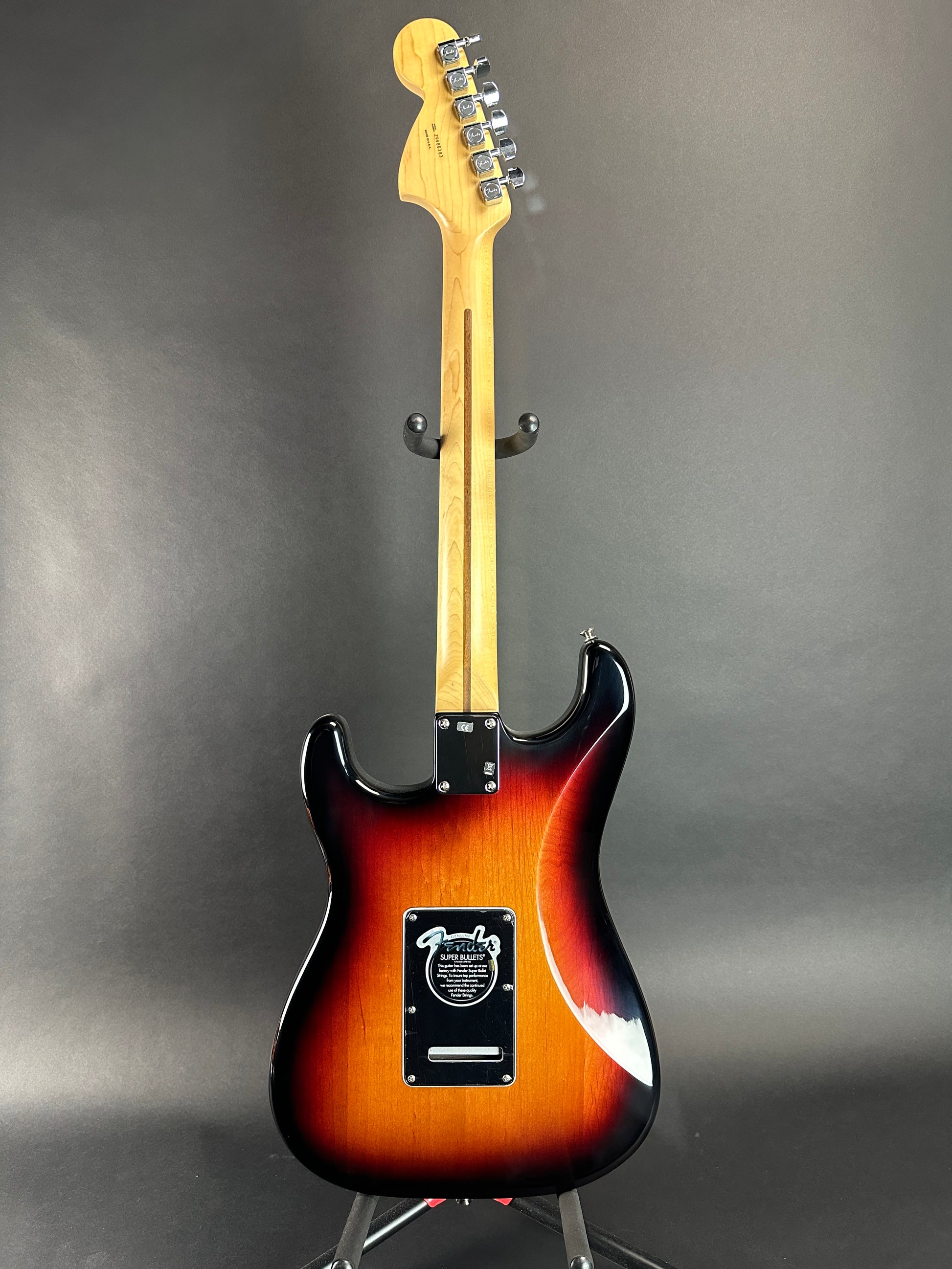 Full back of Used 2009 Fender American Special HSS Strat Sunburst.