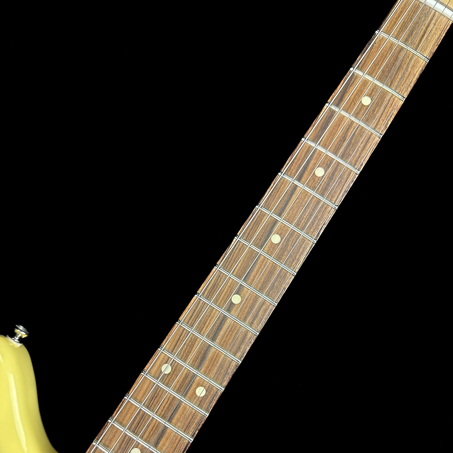 Fretboard of Used Fender Player Jazzmaster Buttercream.