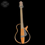 Full frontal of Used 2013 Yamaha SLG200S Natural Silent Travel Guitar.