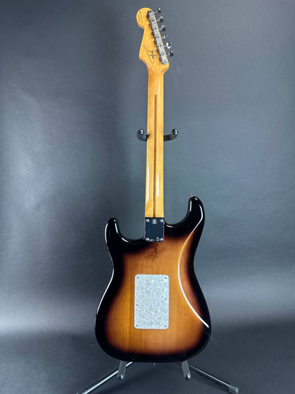 Full back of Used Fender Dave Murray Strat Sunburst.