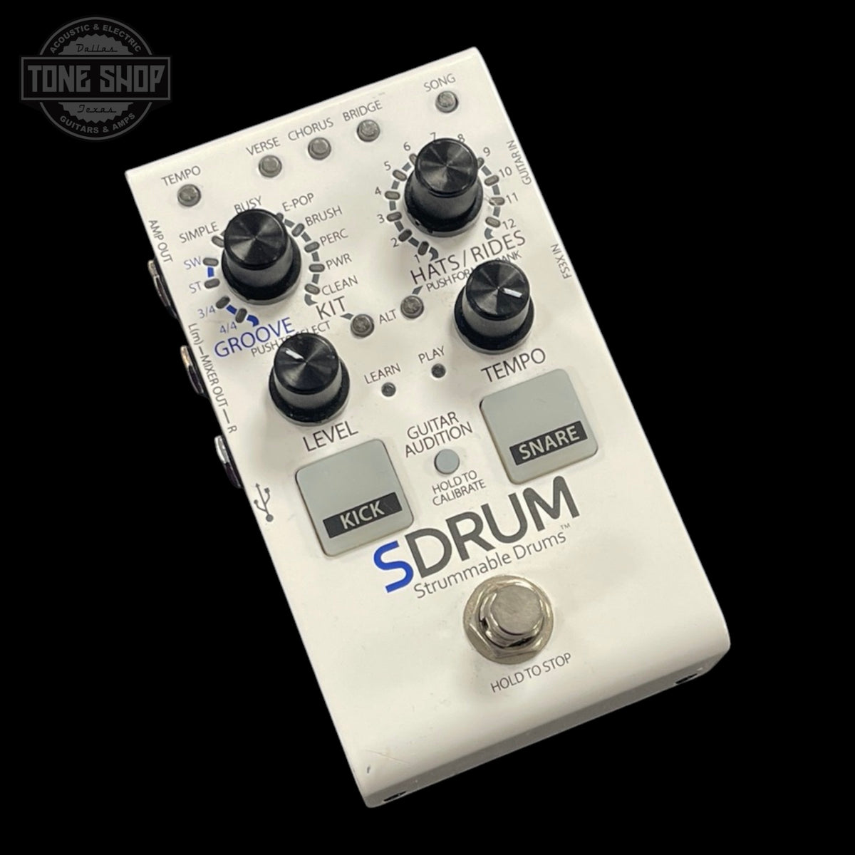 Top of Used DigiTech S-Drum Strummable Drum Machine TSS7284.