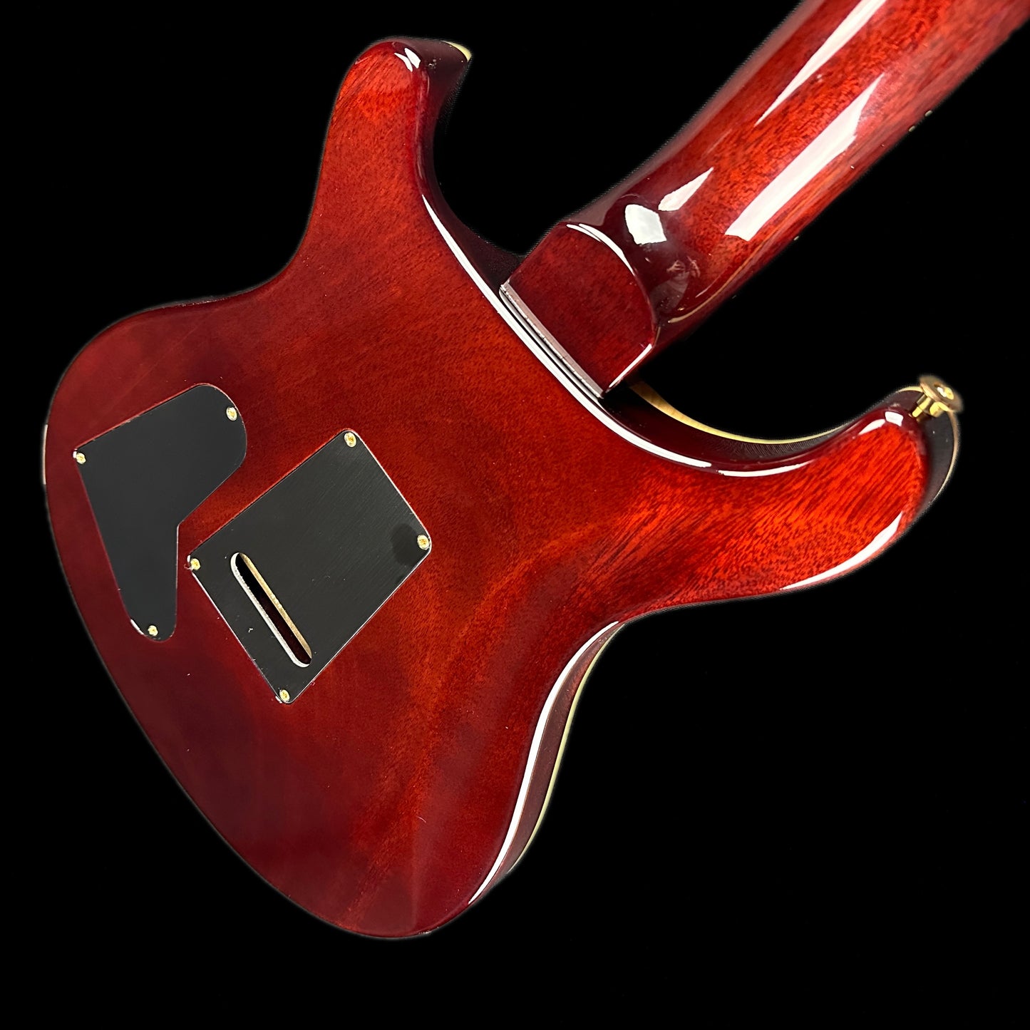 Back angle of PRS Special Semi-hollow Orange Tiger.