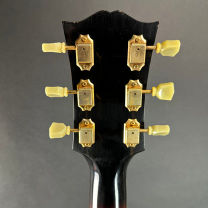 Back of headstock of Used 2024 Gibson 1957 SJ-200 Murphy Lab Light Aged Vintage Sunburst.