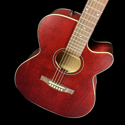 Front angle of Used Art & Lutherie Legacy Tennesse Red.