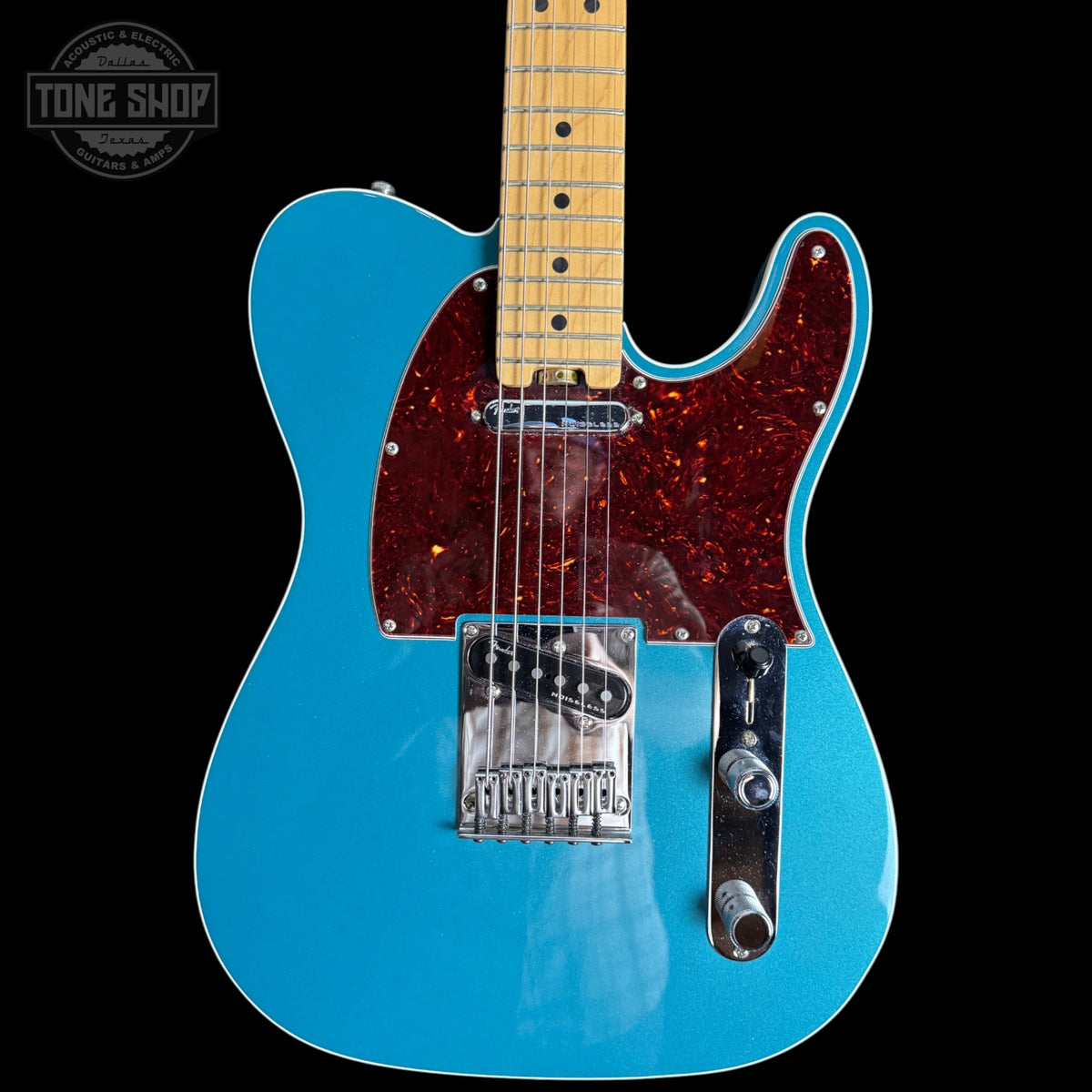 Front of Used Fender Limited Edition American Elite Telecaster Ocean Turquois.