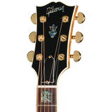 Headstock of Gibson SJ-200 Elegant Koa Honey Burst.