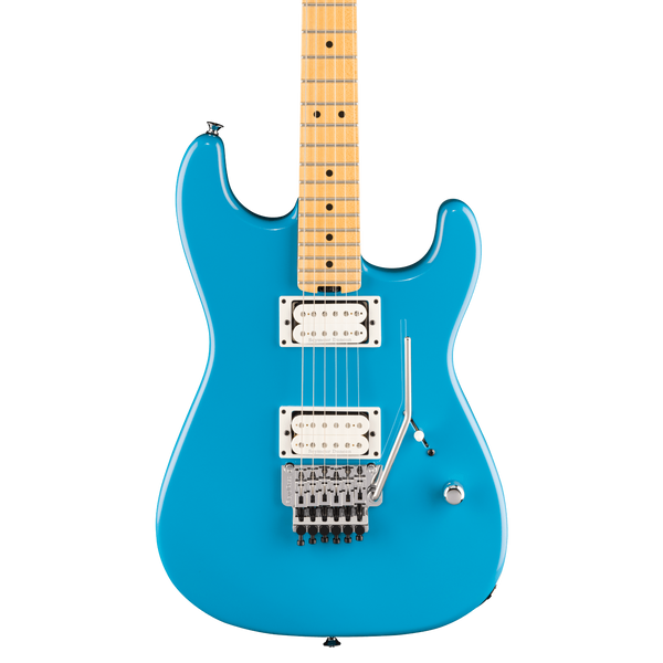 Front of Charvel American NeoClassic San Dimas SD1 HH FR Maple Robin's Egg Blue.