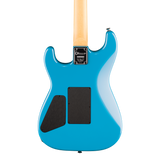 Back of body of Charvel American NeoClassic San Dimas SD1 HH FR Maple Robin's Egg Blue.
