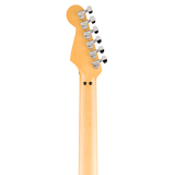 Back of headstock of Charvel American NeoClassic San Dimas SD1 HH FR Maple Robin's Egg Blue.