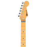 Headstock of Charvel American NeoClassic San Dimas SD1 HH FR Maple Robin's Egg Blue.