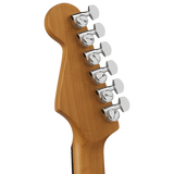 Back of headstock of Charvel Pro-Mod Plus Dinky DK24 HSS 2PT EB QM Ebony Zombie Fade.