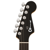 Headstock of Charvel Pro-Mod Plus Dinky DK24 HSS 2PT EB QM Ebony Zombie Fade.