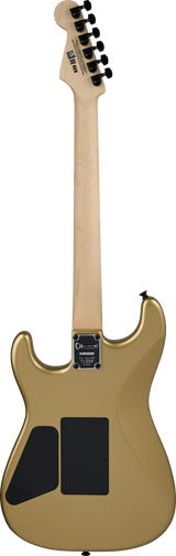 Back of Charvel Pro-Mod San Dimas Style 1 HH FR RW Pharaohs Gold.