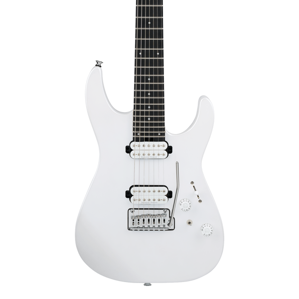 Front of Charvel ProMod Plus DK247 HH 2PT EB Celestial Silk.