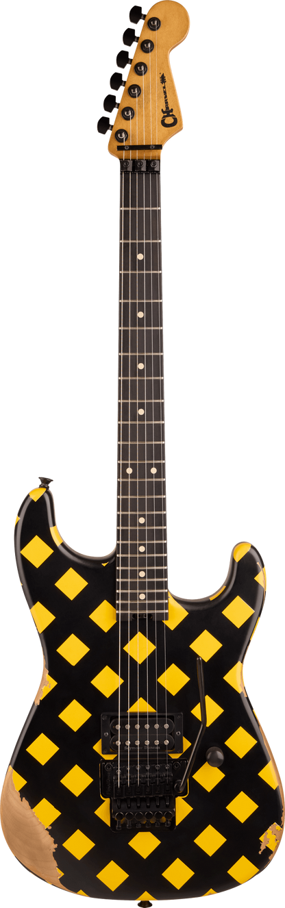 Full frontal of Charvel Super Stock SD1 H FR Diamond Life.