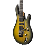 Electric guitar with a gradient finish on a white background