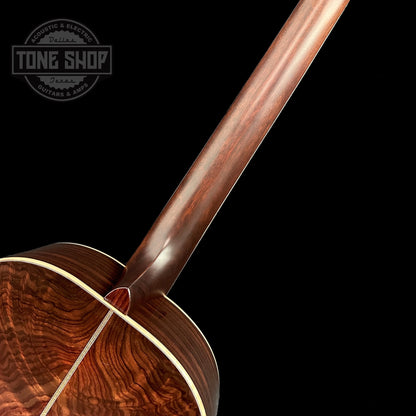 Back of neck of Huss & Dalton DS Thermo-Cured Red Sprurce/Figured East Indian Rosewood Sunburst.