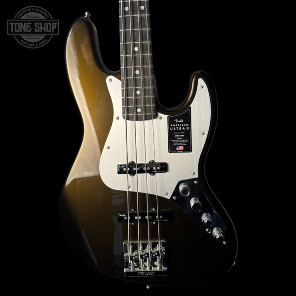 Front of Used 2025 Fender American Ultra Jazz V 5-String Arctic Pearl TSS7011.