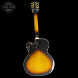 Back of Used 2022 Takamine P6JC-12 Jumbo Brown Sunburst Pro Series 12-String.