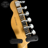 Back of headstock of Used 2016 Fender American Standard LTD Offset Telecaster Olympic White TSS7707.