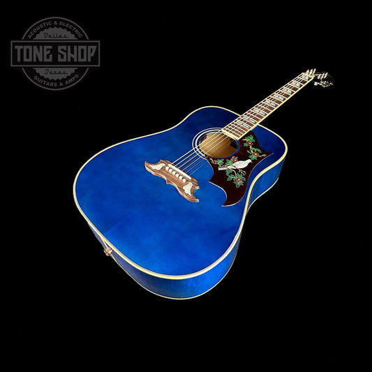 Front angle of Gibson Custom Shop M2M Dove Original Viper Blue.