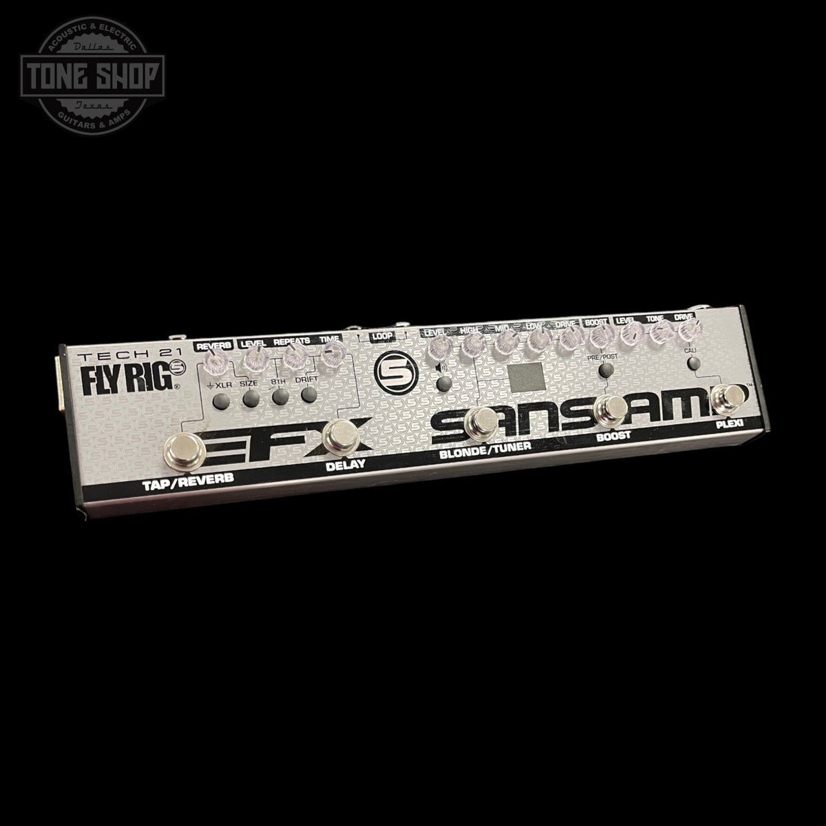 Top of Used Tech 21 Fly Rig 5 Sansamp Multi Pedal TSS7558.